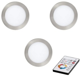 SET 3x plafonieră LED încastrată dimabilă TINUS LED/17W/230V Eglo 78737 + telecomandă