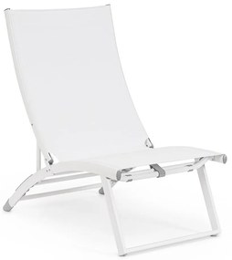 Șezlong de grădină alb din metal Taylor – Bizzotto