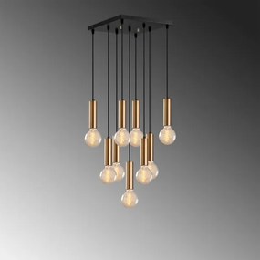 Lustră TEMPO cu cablu 9xE27/40W/230V, auriu