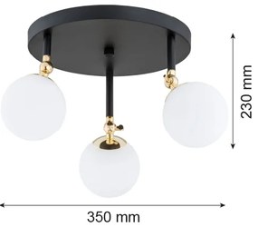 Argon 1436 - Lustră baie pe tijă LATINA 3xE14/40W/230V IP44