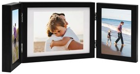 vidaXL Ramă foto triplă, colaj, negru, 22x15 cm + 2x (10x15 cm)