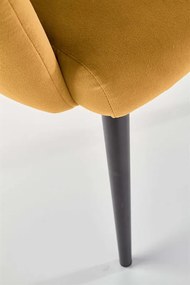 Scaun K410 velvet mustariu – H85