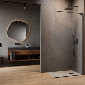 Paravan de dus tip Walk-in Radaway Modo F SL II GunMetal periat-transparent 65 cm sticla securizata 8 mm dreapta