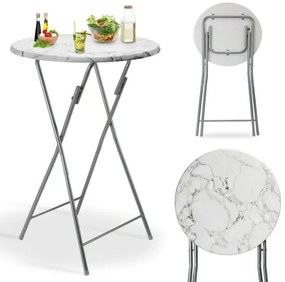 Deuba Masa plianta de bar Ø60cm - alba