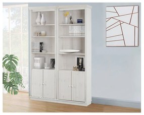 Bibliotecă albă din lemn de pin 148x223 cm Anita – Støraa