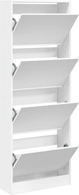 vidaXL Pantofar, alb, 60x21x163,5 cm, lemn compozit