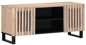 vidaXL Dulap TV, alb, 105x34x46 cm, lemn masiv mango
