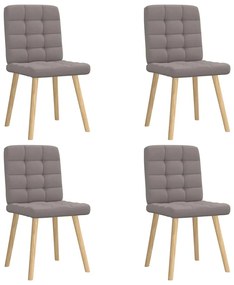 vidaXL Scaune de sufragerie, 4 buc., gri taupe, material textil