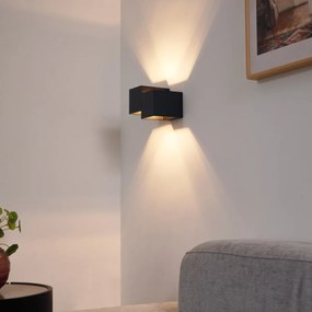 Aplică modernă neagră cu 2 lumini - Transfer Double