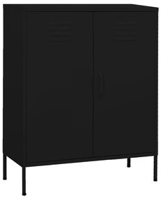 vidaXL Dulap de depozitare, negru, 80x35x101,5 cm, oțel
