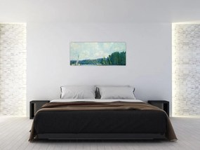 Tablou - Alfred Sisley, The Banks of the Oise, reproducere (120x50 cm)