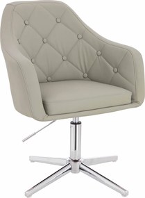 HR831CROSS Scaun Culoare in  Piele Ecologica Premium Soft cu Bază Cromata