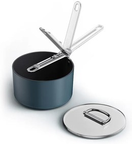 Oală cu capac/cu suprafață ceramică adecvată pentru plita cu inducție Space – Joseph Joseph