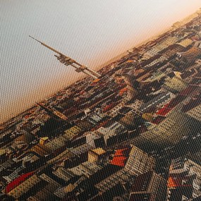 Tablou apusului de soare deasupra orașului Zizkov (90x60 cm)
