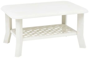 vidaXL Măsuță de cafea, alb, 90 x 60 x 46 cm, plastic