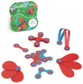 CLIXO® JOC MAGNETIC DE CONSTRUIT - ITSY FLAMINGO & TURCOAZ (18 PIESE) - CLIXO (CL-ITSY-FT-1)