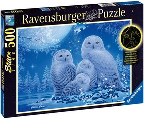 Puzzle Ravensburger Star Line - Owls in the Moonlight, 500 de piese