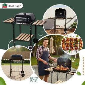 Friteuza cu aer cald Royalty Line RL-AF3.1, 1400W, 3 L, 5 portii, Negru