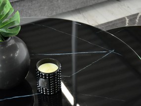 Măsuță de cafea Grande (marmură neagră + negru). 1111616