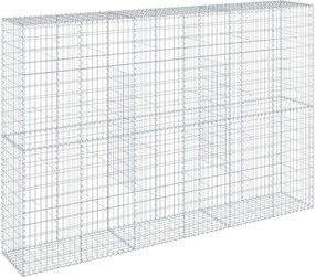 vidaXL Coș gabion cu capac, 300x50x200 cm, fier galvanizat