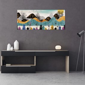 Tablou fgrafic cu cebi (120x50 cm)