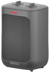 Aeroterma ELITE EFH-1387, 2000W, 25 m², PTC, 3 trepte, Termostat reglabil, Protectie rasturnare, Gri