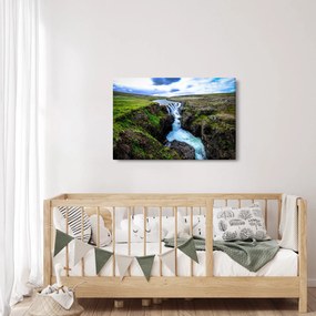 Tablou - Cascada intre stânci (90x60 cm)