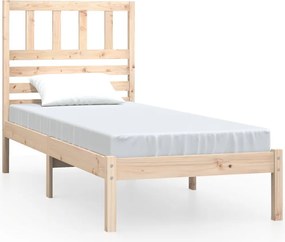 vidaXL Cadru de pat, 75x190 cm, mic, single, lemn masiv de pin