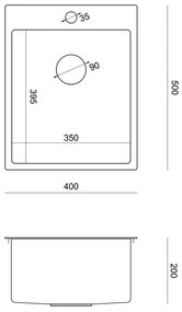 Chiuveta inox RUSSEL 90 crom periat
