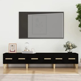 812637 vidaXL Comodă TV, negru, 150x34,5x30 cm, lemn compozit