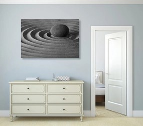 Tablou piatră relaxantă în design alb-negru