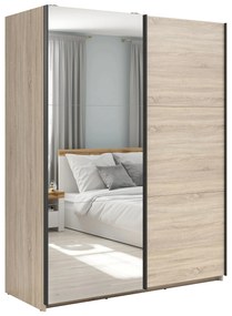 Dulap de haine cu uși culisante Tetrix 33 (stejar sonoma) (cu oglindă). Promo -44%. 1098548