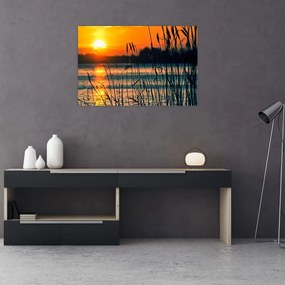 Tablou - Apus de soare la lac (90x60 cm)