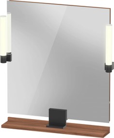 Duravit Sivida oglindă 65x65 cm pătrat cu iluminare negru-lemn SV74210BD790000