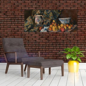 Tablou - Paul Cézanne, Still Life with Apples and Peaches, reproducere (120x50 cm)
