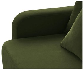 Canapea verde extensibilă, cu spațiu de depozitare 231 cm Elen – Micadoni