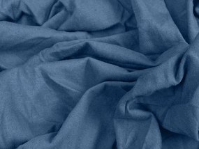 Cearsaf Jersey cu lycra albastru inchis 90 x 200 cm