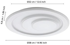 Plafonieră LED PALAGIANO Eglo 32052 LED/14,7W/230V d. 38 cm