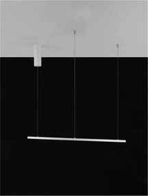 Lustra LED suspendata design modern circular TARQUIN D-80cm alba