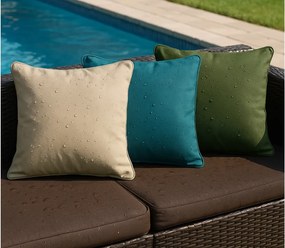 Set 2 buc perne de exterior CALINO 45x45 cm, albastru azur