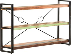 vidaXL Bibliotecă cu 3 rafturi, 140x30x80 cm, lemn masiv reciclat