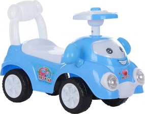 Masinuta cu functie de trotineta fara pedale NOVOKIDS™ Super Happy Car, Cu melodii si sunete, Max 25 kg, Pentru interior si exterior, Model Haios,