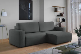 Colțar extensibil Avia L universal - grafit stofă boucle Gerra 120
