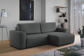 Colțar extensibil Avia L universal - grafit stofă boucle Gerra 120