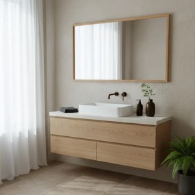 Oglinda de perete B044 NAT, bambus, L