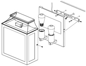 Eglo 97294 - Aplica perete exterior SONCINO 2xE27/60W/230V