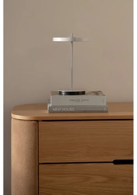 Veioză gri deschis LED din metal cu abajur din metal (înălțime 31 cm) Asteria Move – UMAGE