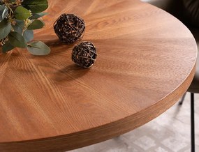 Masa rotunda de dining AMADEO 100x100 cm, decor nuc
