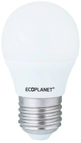 Bec LED Ecoplanet glob mic G45, E27, 7W (60W), 630 LM, A+, lumina rece 6500K, Mat Lumina rece - 6500K, 1 buc