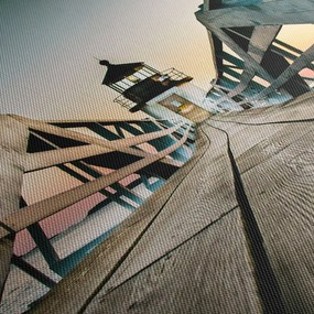 Tablou - pe dig (cu ceas) (90x30 cm)